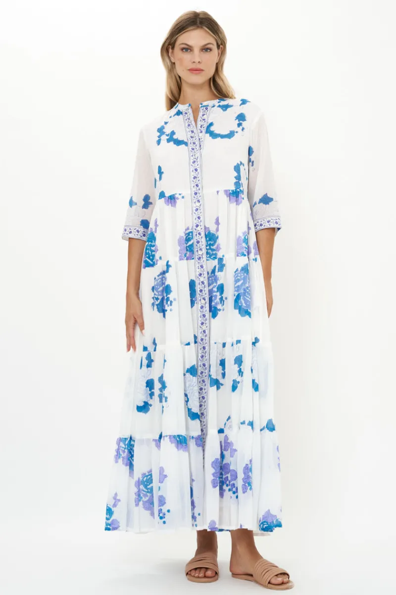 Oliphant 3/4 Button Maxi- Portofino Blue
