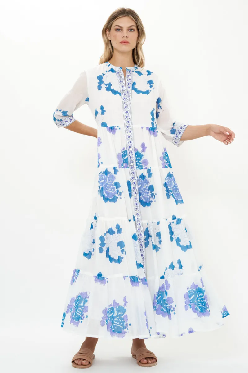 Oliphant 3/4 Button Maxi- Portofino Blue