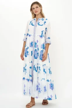 Oliphant 3/4 Button Maxi- Portofino Blue