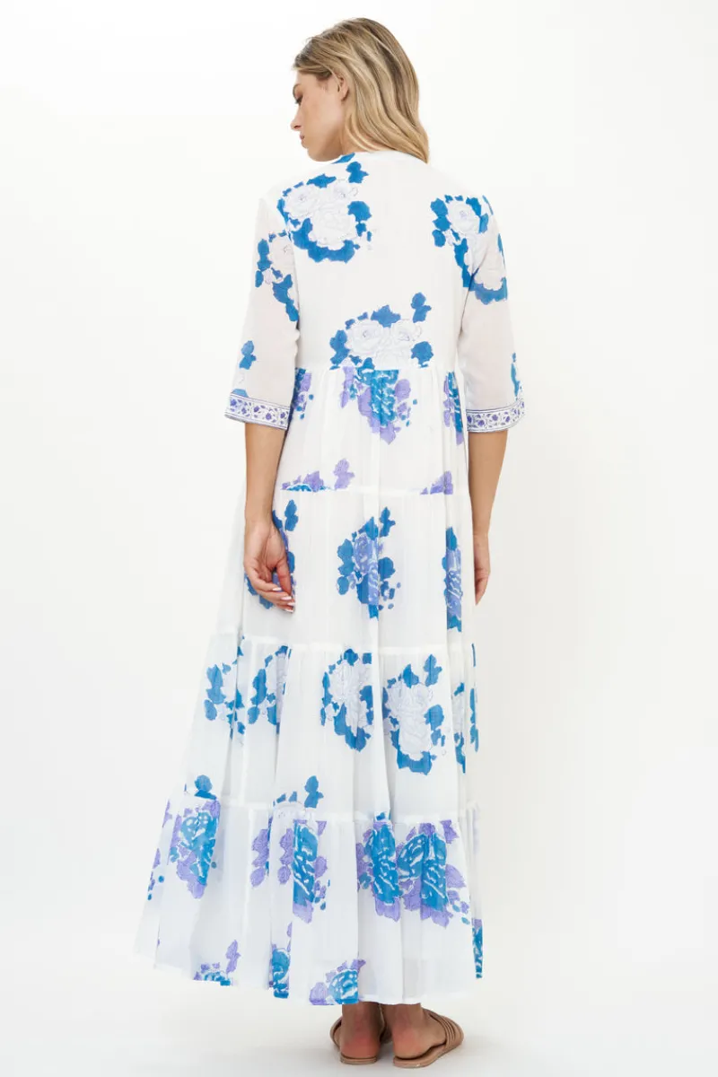 Oliphant 3/4 Button Maxi- Portofino Blue