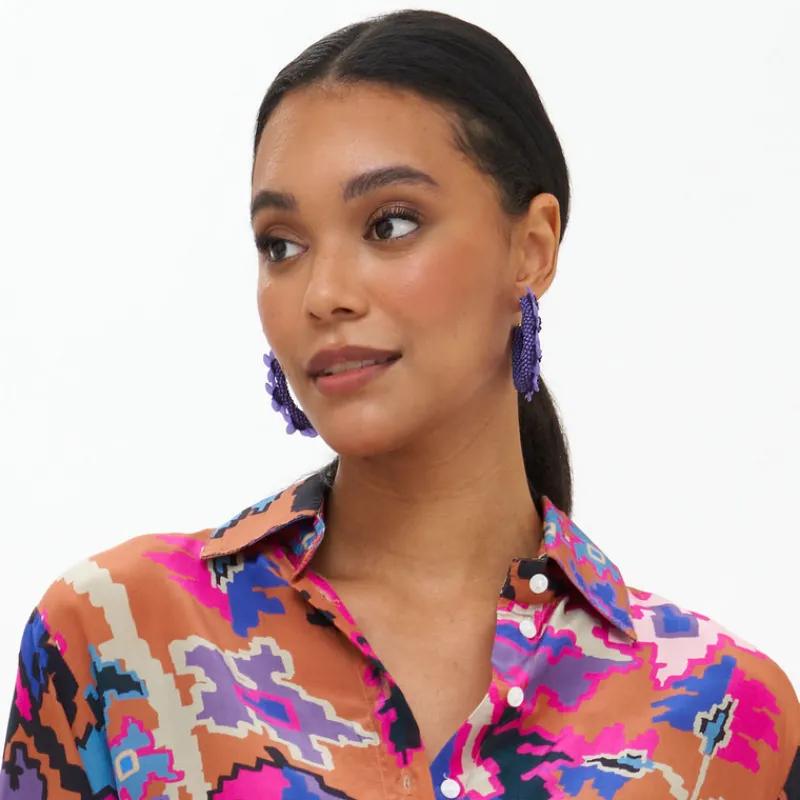 Oliphant Astor Hoop- Purple