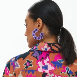 Oliphant Astor Hoop- Purple