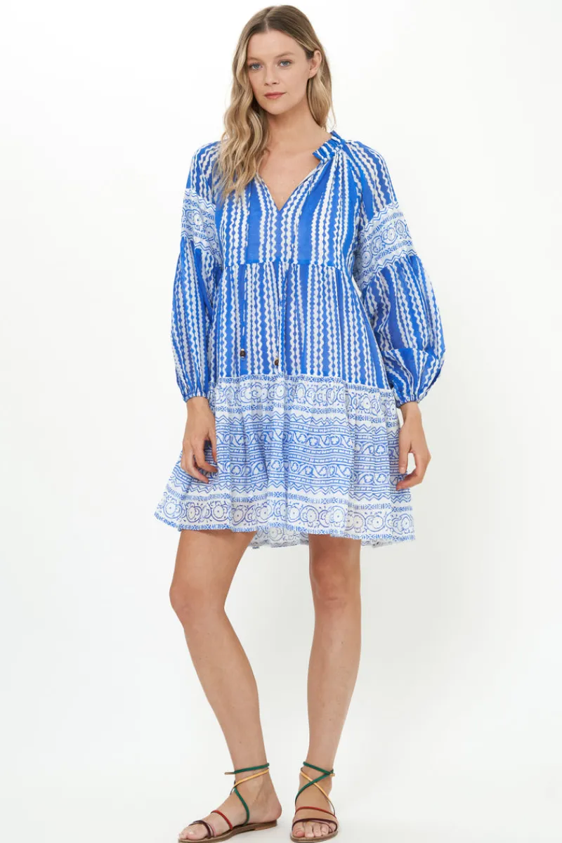 Oliphant Balloon Sleeve Short- Ziggy Blue