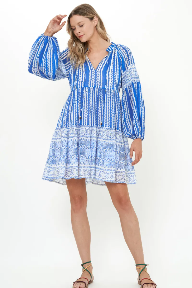 Oliphant Balloon Sleeve Short- Ziggy Blue