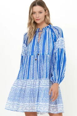 Oliphant Balloon Sleeve Short- Ziggy Blue