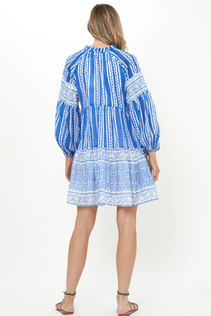Oliphant Balloon Sleeve Short- Ziggy Blue