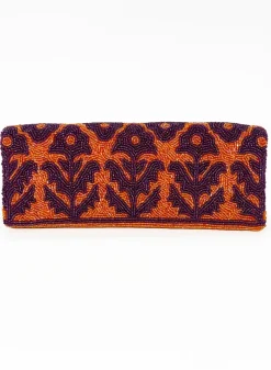 Oliphant Beaded Clutch- Marigold Orange