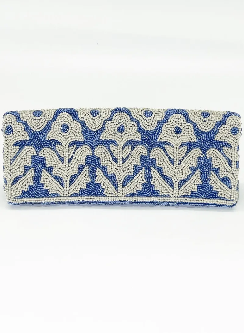 Oliphant Beaded Clutch- Marigold Periwinkle