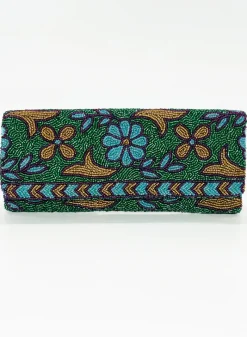 Oliphant Beaded Clutch- Regent Green Gold