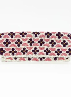 Oliphant Beaded Clutch- Veranda Pink Purple
