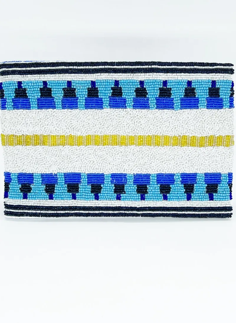 Oliphant Beaded Envelope- Mezcal Blue