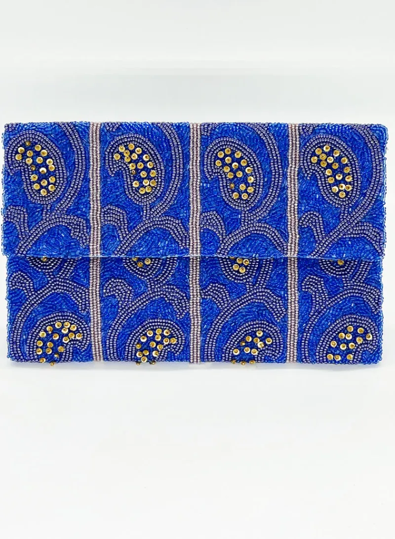 Oliphant Beaded Envelope- Samode Blue