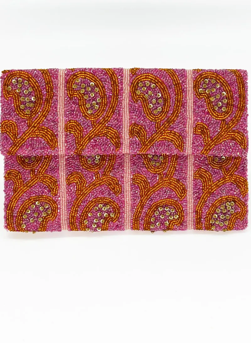 Oliphant Beaded Envelope- Samode Tangerine