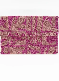 Oliphant Beaded Envelope- Twiggy Pink