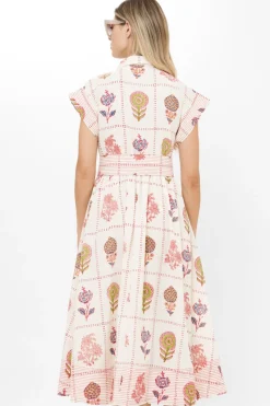 Oliphant Belted Shirt Dress- Taormina Cream