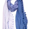 Oliphant Blue Ombre Tassel Scarf