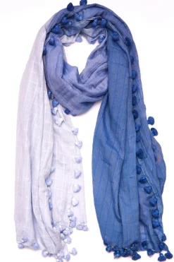 Oliphant Blue Ombre Tassel Scarf