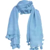 Oliphant Blue Tassel Scarf