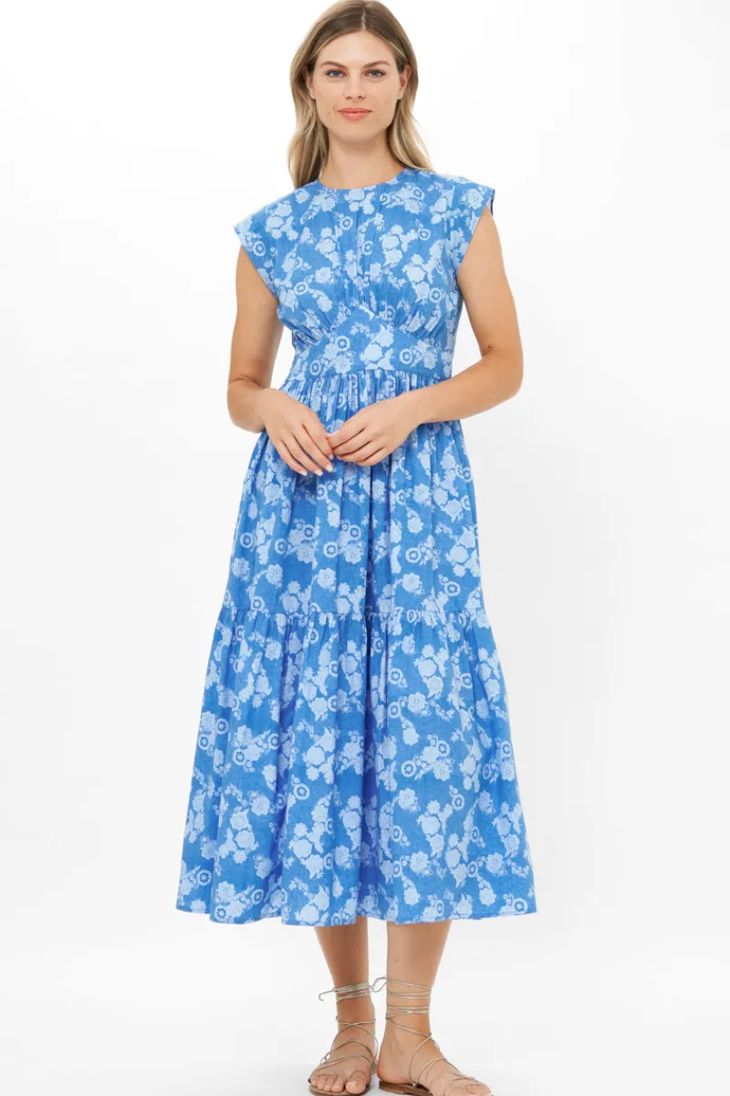 Oliphant Cap Sleeve Midi- Pretoria Navy