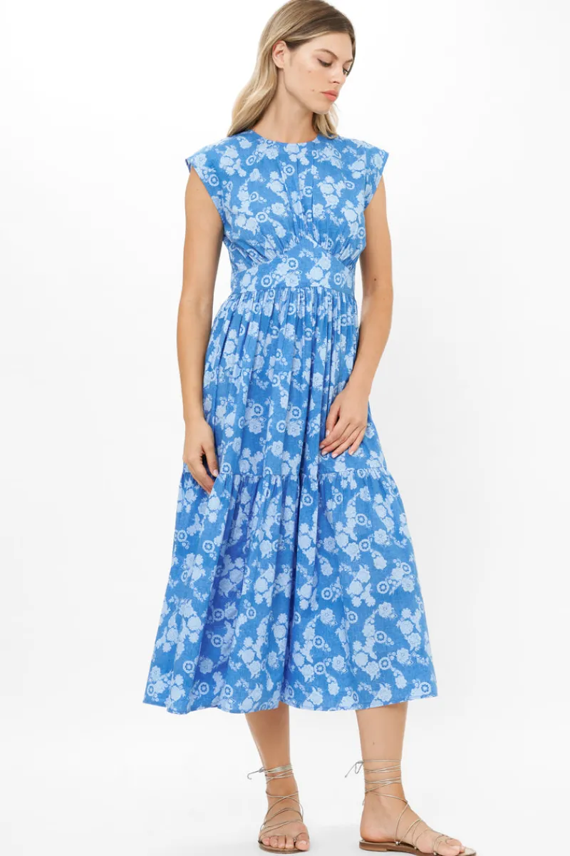 Oliphant Cap Sleeve Midi- Pretoria Navy