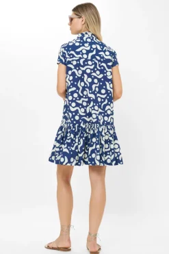 Oliphant Cap Sleeve Mini- Acadia Navy