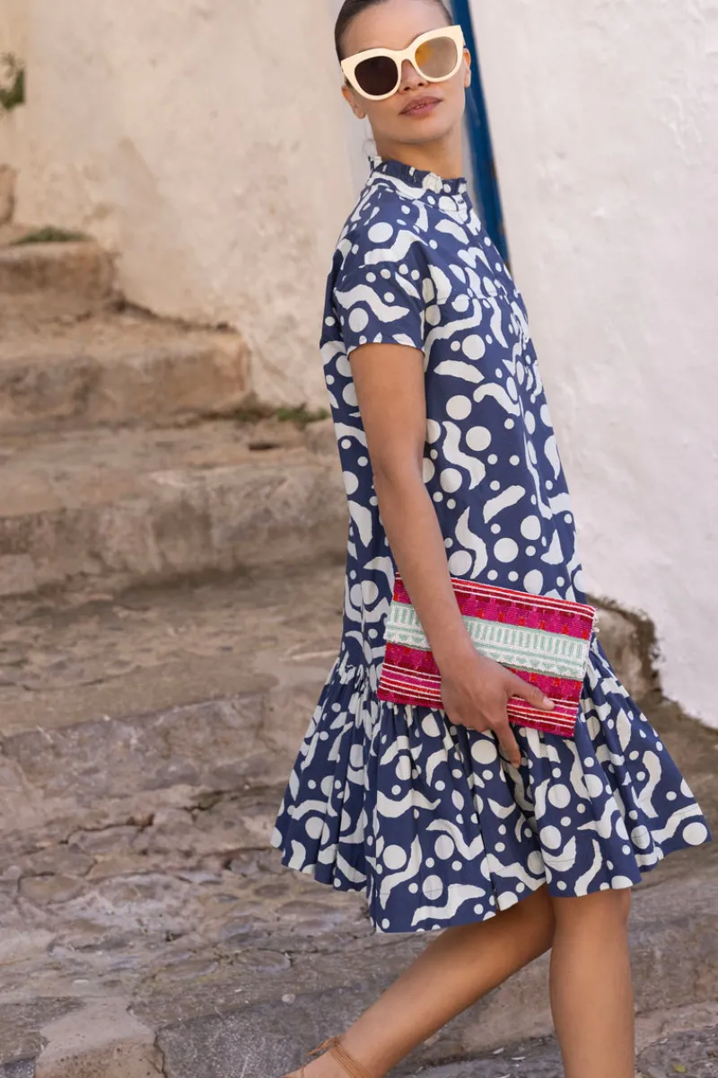 Oliphant Cap Sleeve Mini- Acadia Navy