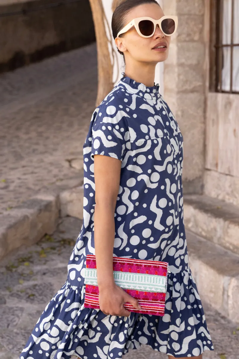 Oliphant Cap Sleeve Mini- Acadia Navy