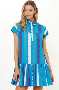 Oliphant Cap Sleeve Mini- Meko Blue