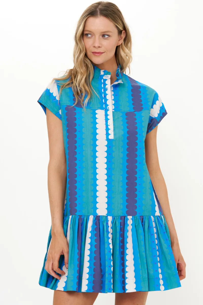 Oliphant Cap Sleeve Mini- Meko Blue