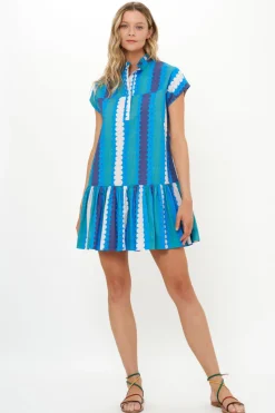 Oliphant Cap Sleeve Mini- Meko Blue