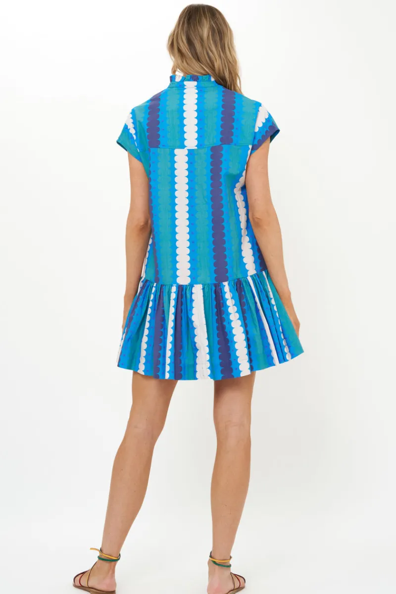 Oliphant Cap Sleeve Mini- Meko Blue