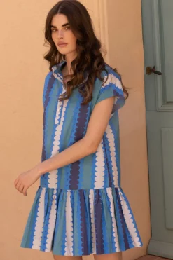 Oliphant Cap Sleeve Mini- Meko Blue