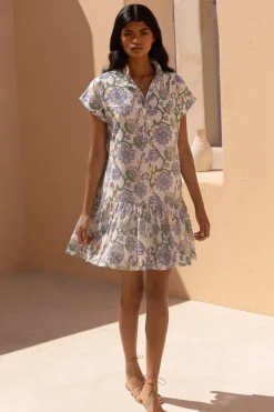 Oliphant Cap Sleeve Mini- Presidio Blue