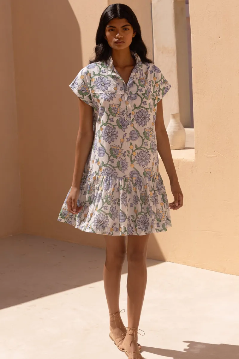 Oliphant Cap Sleeve Mini- Presidio Blue