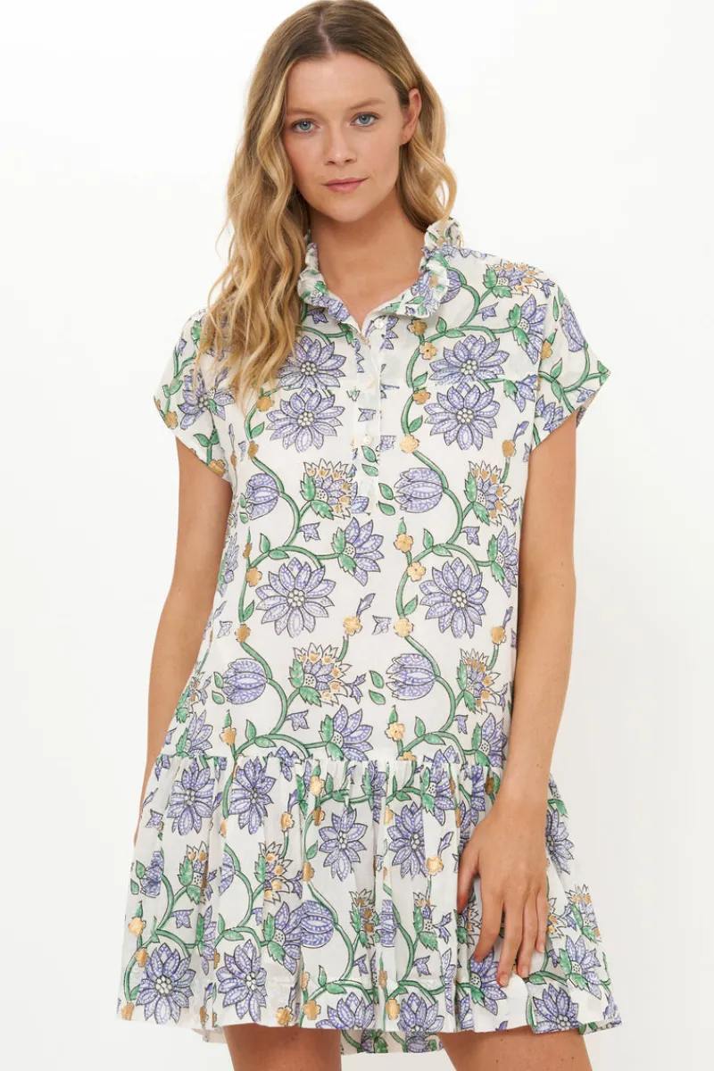 Oliphant Cap Sleeve Mini- Presidio Blue
