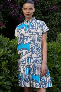 Oliphant Cap Sleeve Mini- Roma Blue