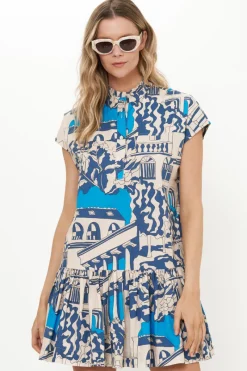 Oliphant Cap Sleeve Mini- Roma Blue