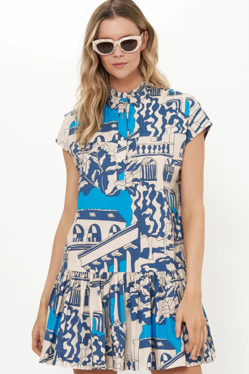 Oliphant Cap Sleeve Mini- Roma Blue