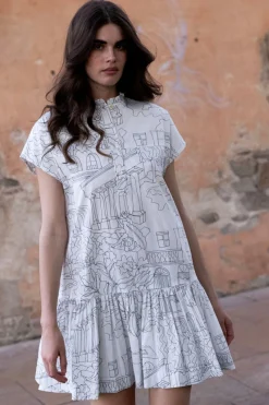 Oliphant Cap Sleeve Mini- Roma White