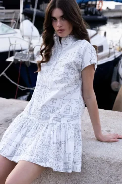 Oliphant Cap Sleeve Mini- Roma White