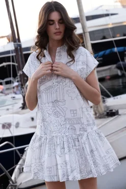 Oliphant Cap Sleeve Mini- Roma White