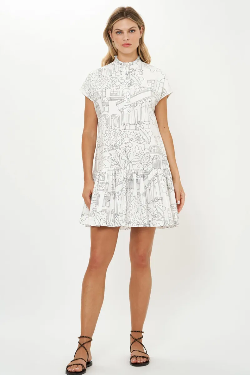 Oliphant Cap Sleeve Mini- Roma White