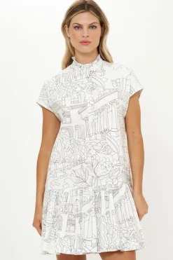 Oliphant Cap Sleeve Mini- Roma White