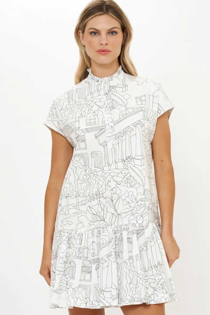 Oliphant Cap Sleeve Mini- Roma White