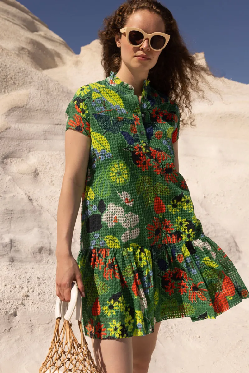 Oliphant Cap Sleeve Mini- Sutton Green