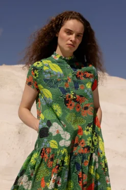 Oliphant Cap Sleeve Mini- Sutton Green