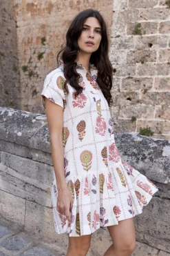 Oliphant Cap Sleeve Mini- Taormina Cream