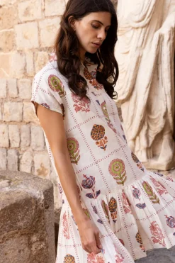 Oliphant Cap Sleeve Mini- Taormina Cream