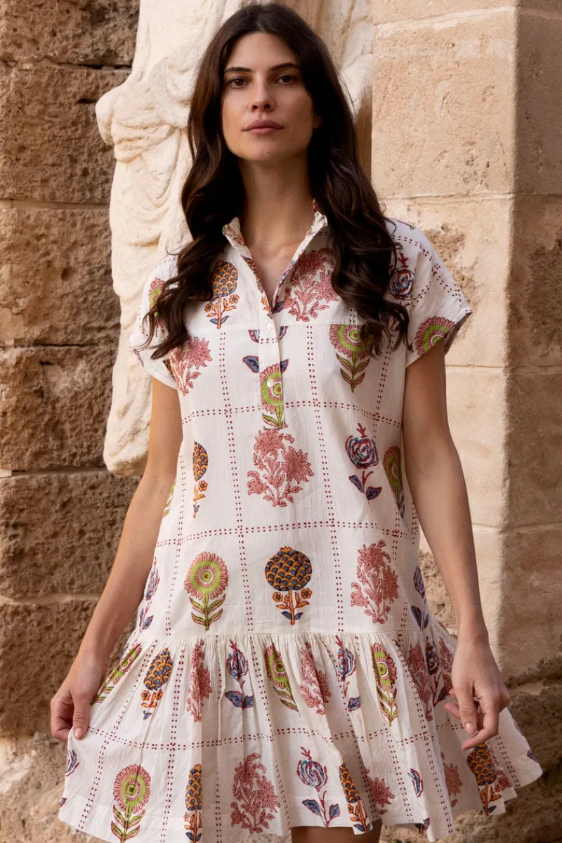 Oliphant Cap Sleeve Mini- Taormina Cream