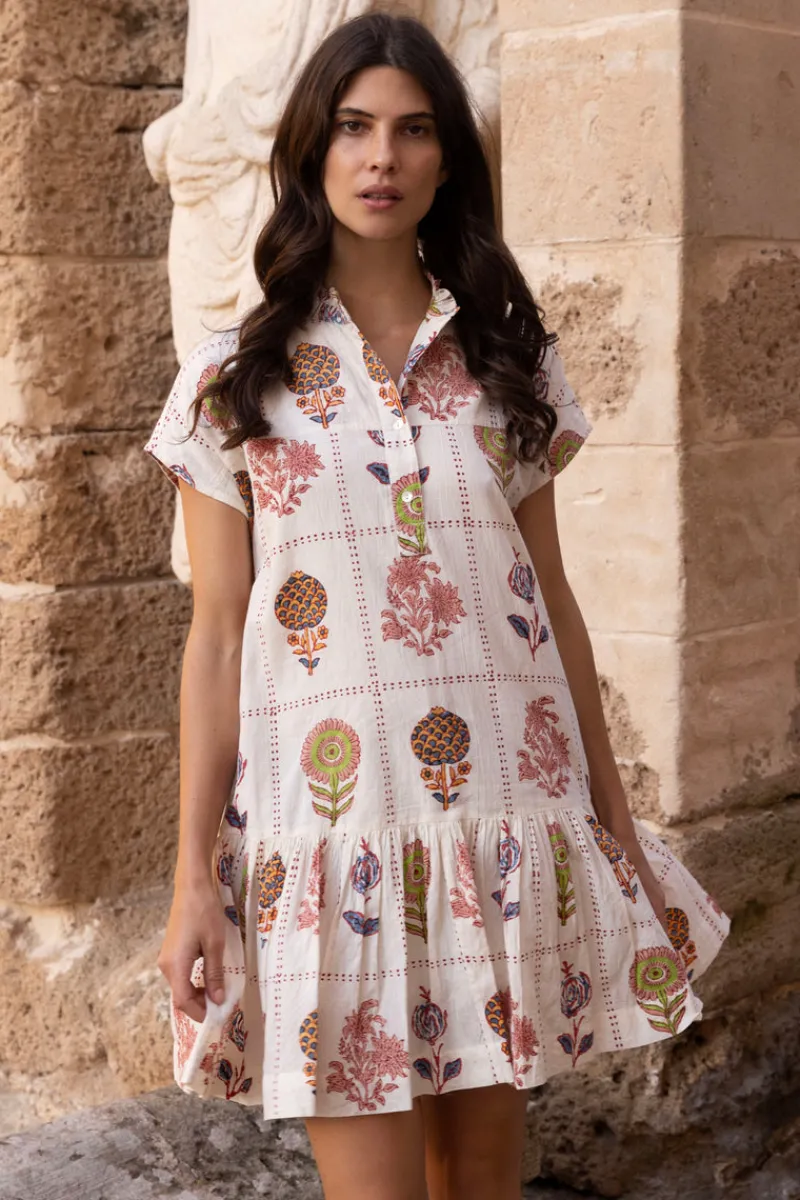 Oliphant Cap Sleeve Mini- Taormina Cream